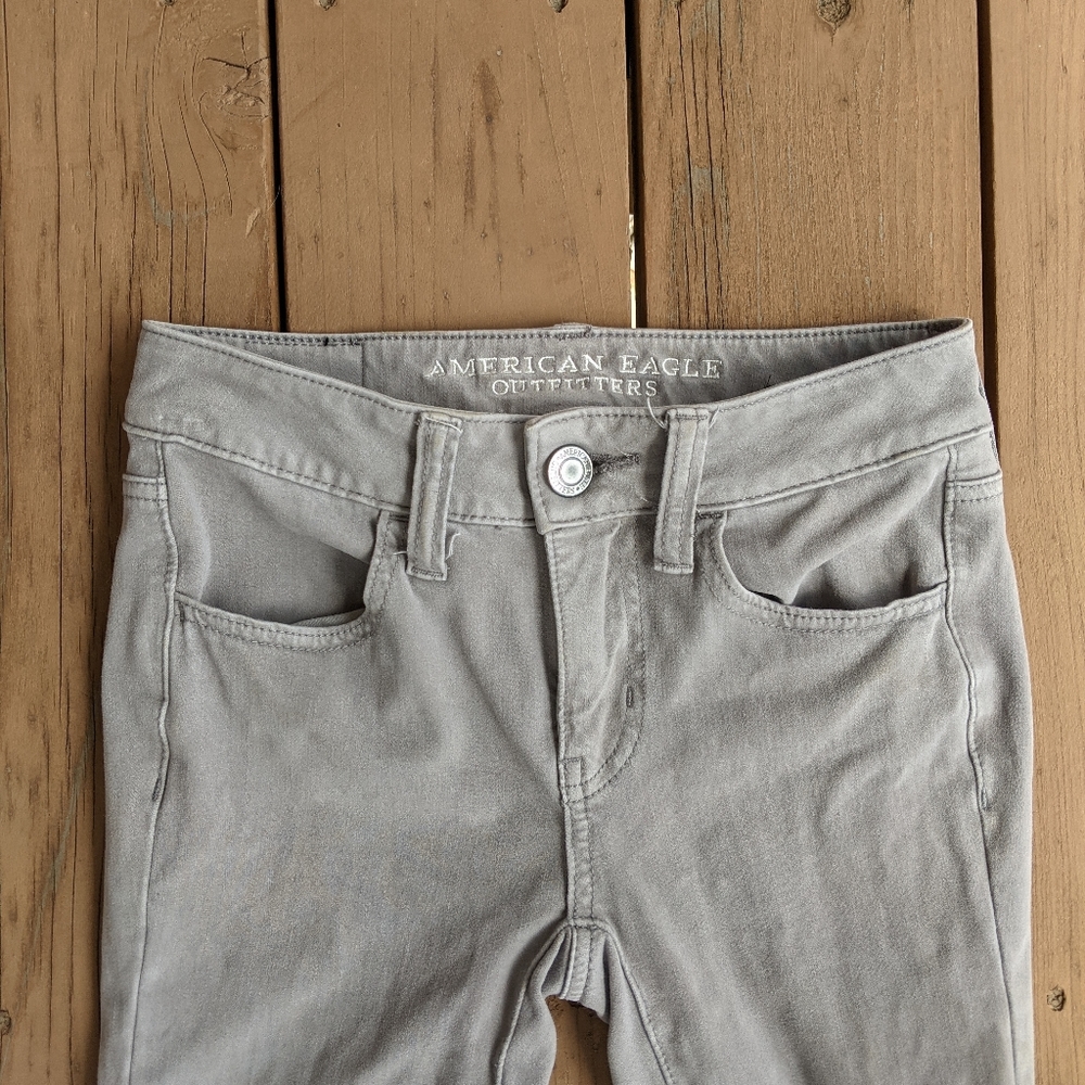 Grey American Eagle Jeggings 00 Regular